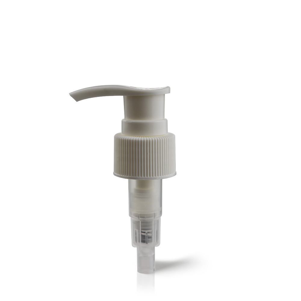 Stocked Lotion Bottle Pump - Lock Down - Ribbed - 24/410