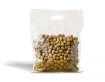 olives inside 3 side seal packaging