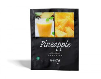 Pineapple black 3 side seal packaging