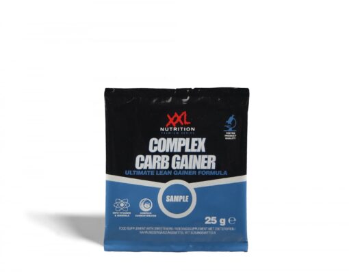XXL Nutrition complex carb gainer fin seal packaging