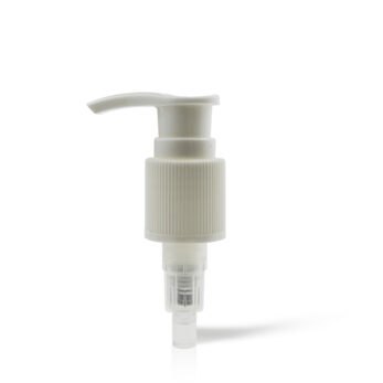 Lotion Pump - Lock Down - Ribbed - 24/415 - White