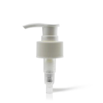 Lotion Pump Lock Down Ribbed-28/410 White