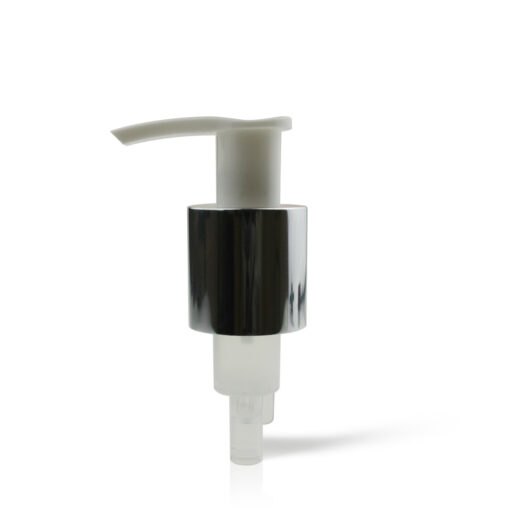 Lotion Pump - Lock Up - Smooth - 24/415 - White/Silver